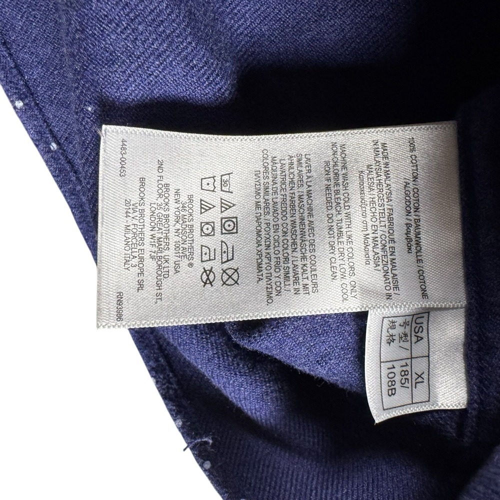 Brooks Brothers Flannel Shirt Men's XL Polka Dot Regent Fit 1818 100% Cotton - Picture 7 of 10